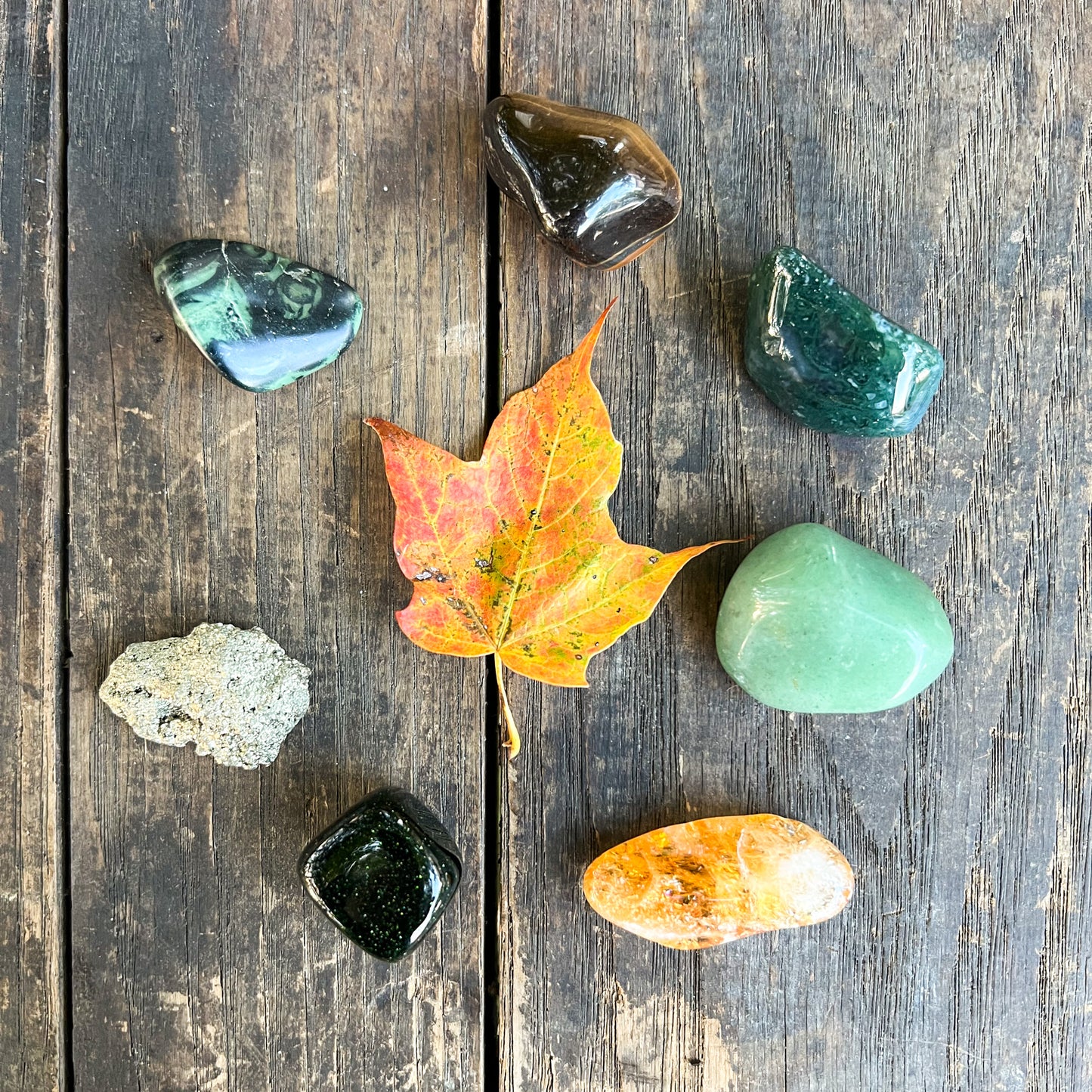 Abundance and Good Fortune Crystal Set - Good Luck Crystals - Root Chakra Crystals