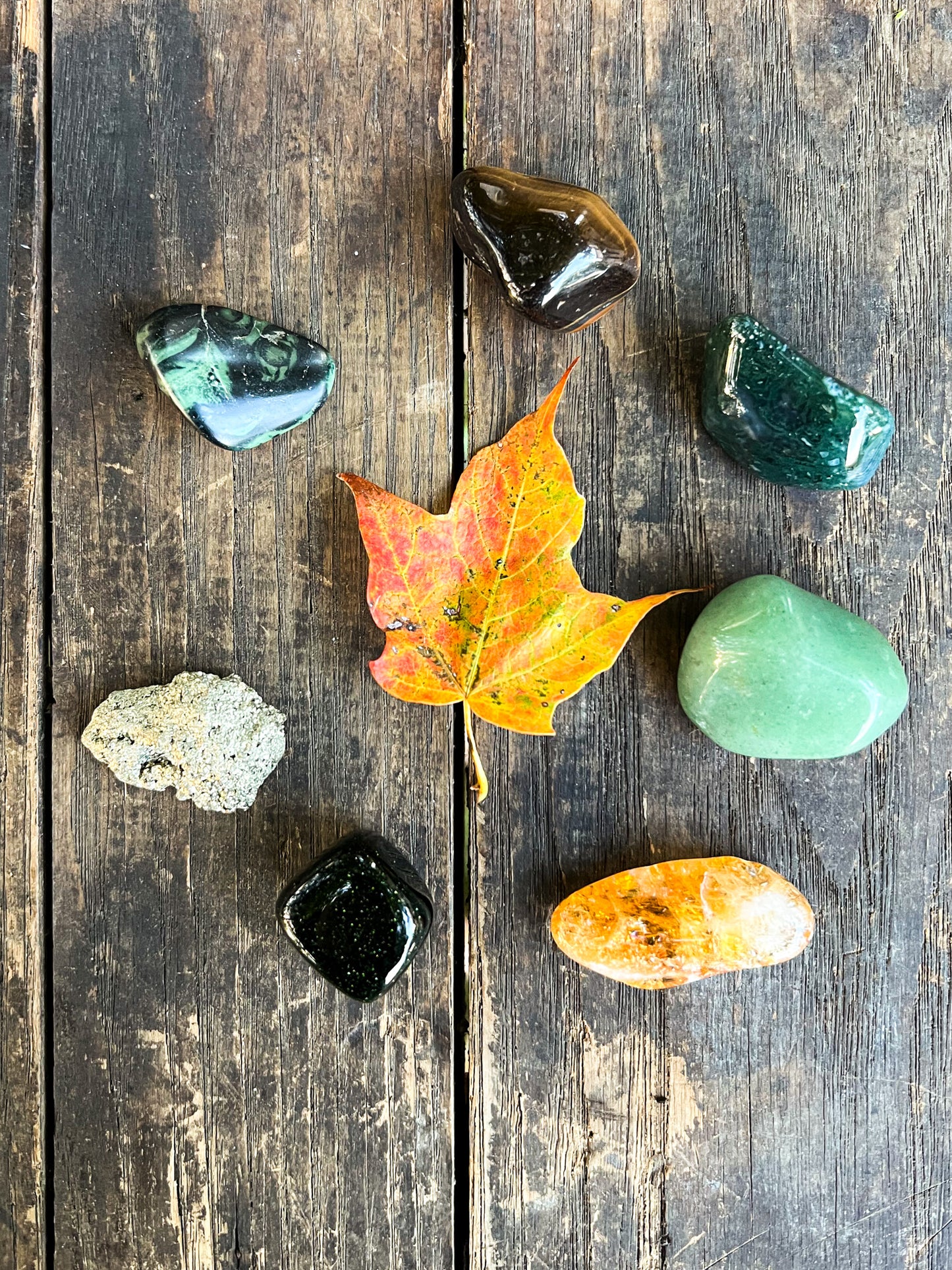 Abundance and Good Fortune Crystal Set - Good Luck Crystals - Root Chakra Crystals