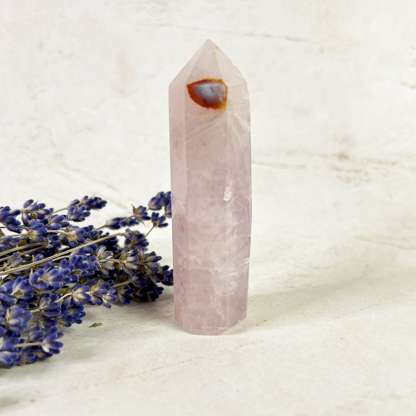 Natural Amethyst Lace Agate Crystal Tower - Protection Crystal - Harmonizing Crystal - Positive Crystal