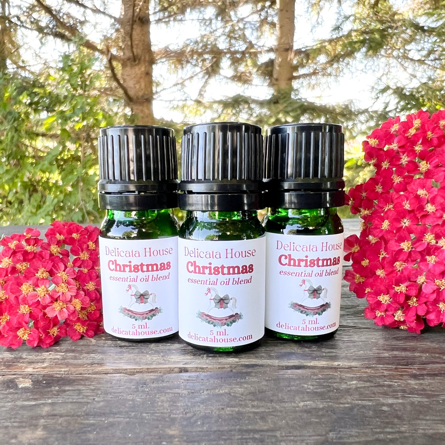 Christmas Essential Oil Blend - Holiday Aromatherapy Diffuser Blend - Black Spruce, Orange and Cinnamon Bark Essential Oils - Winter Holiday Gift