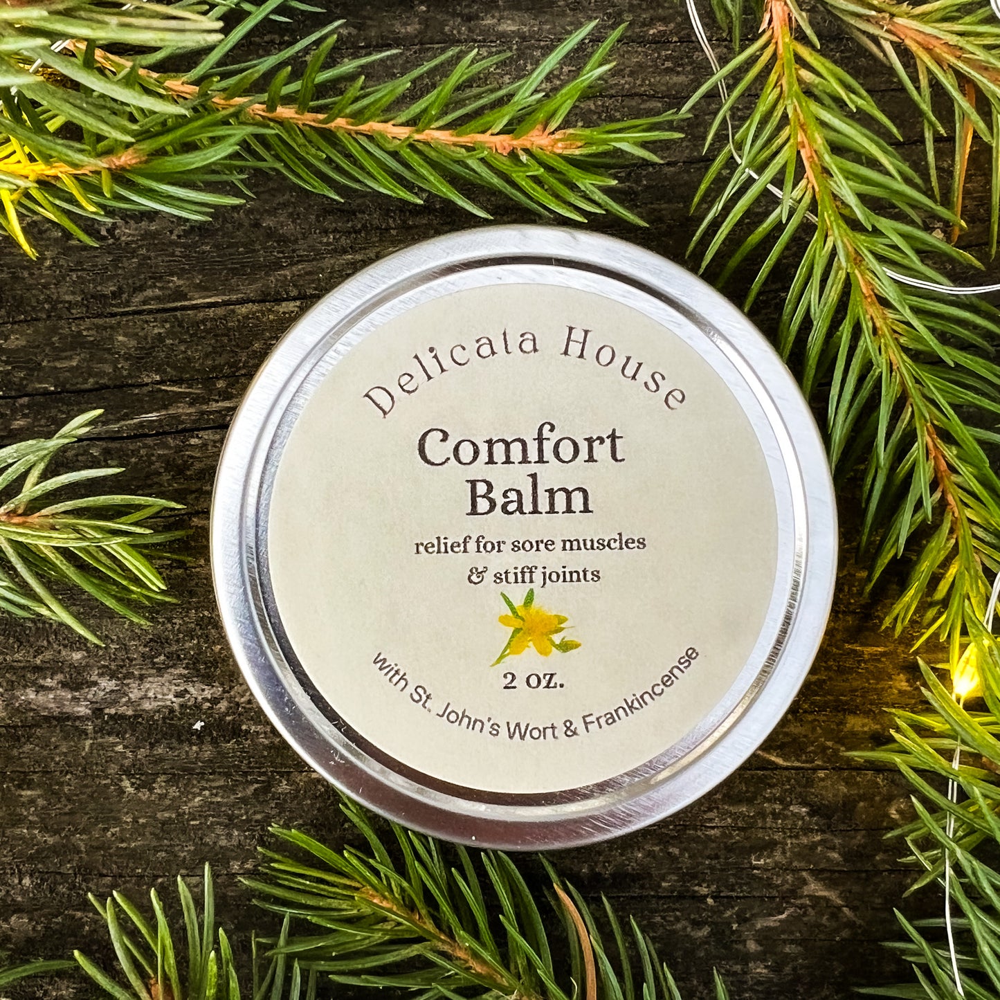 St. John's Wort Comfort Balm 2oz. - Relief for Sore Muscles & Stiff Joints - Muscle Rub - Pain Relief Balm - Sore Muscle Rub - Joint Balm