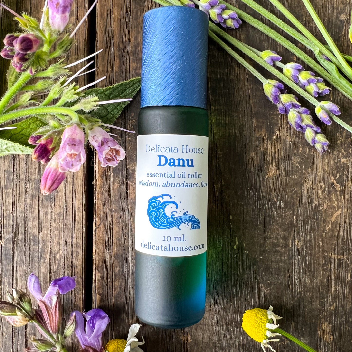 Danu essential oil roller - aromatherapy for wisdom, abundance, flow, healing - Goddess Roller