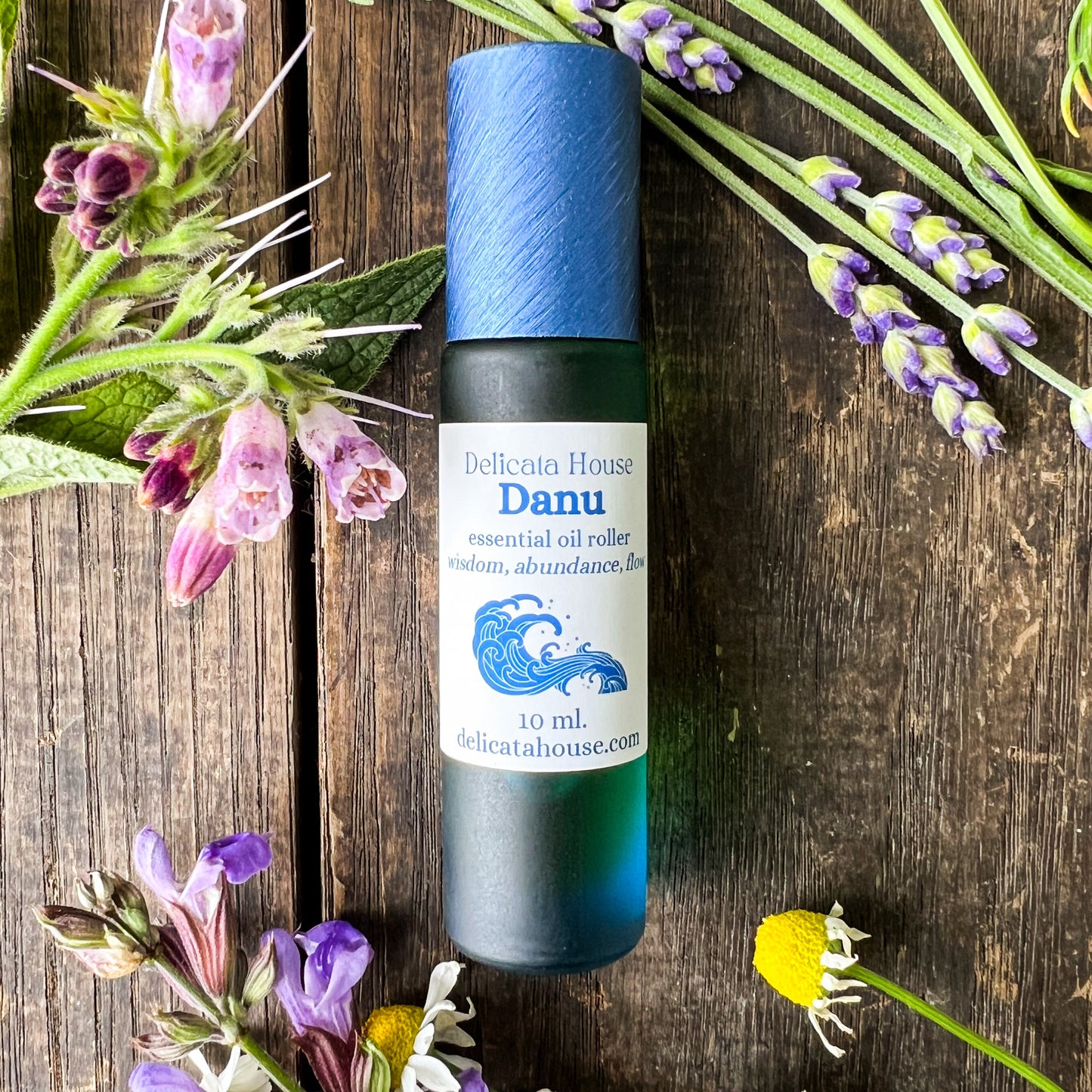 Danu essential oil roller - aromatherapy for wisdom, abundance, flow, healing - Goddess Roller