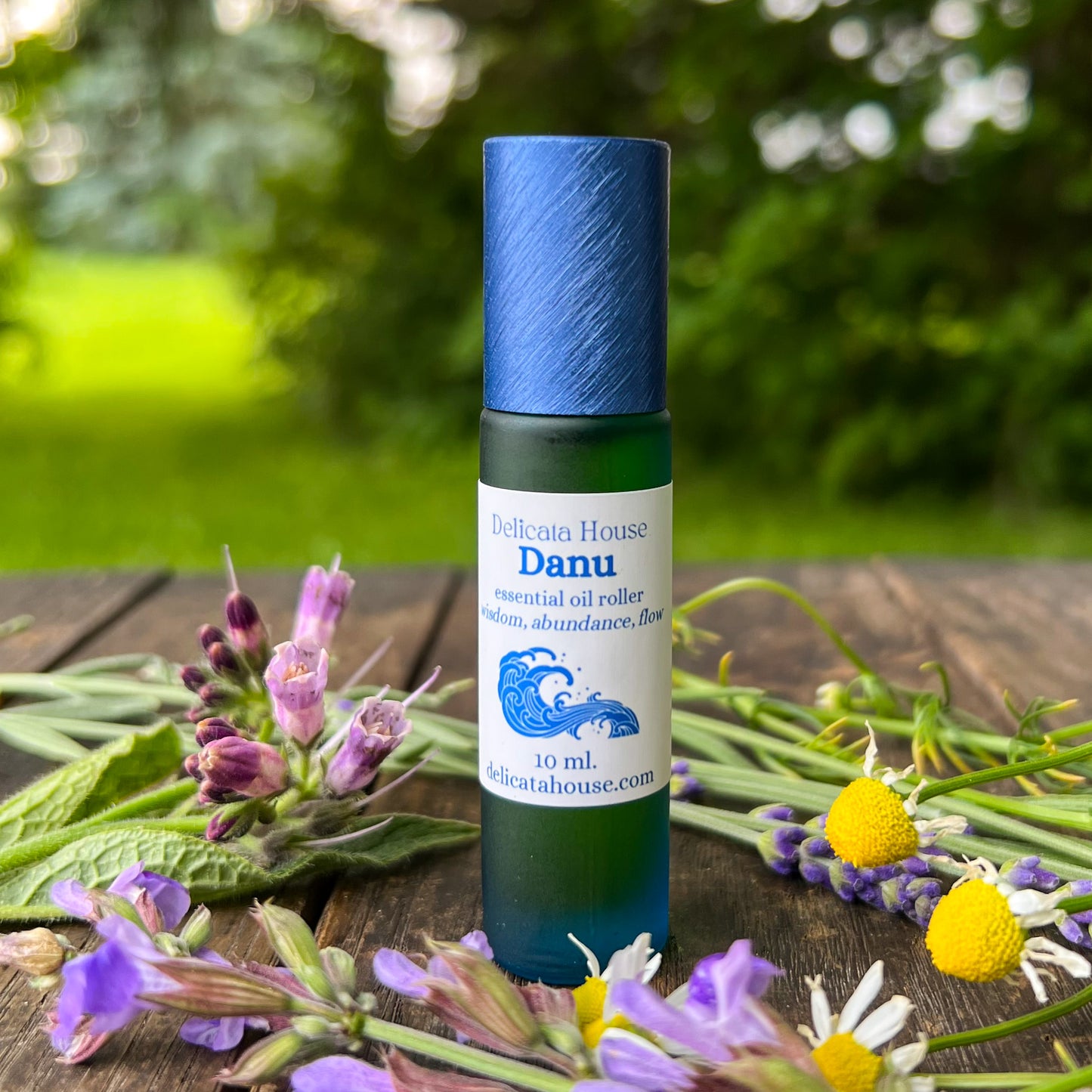 Danu essential oil roller - aromatherapy for wisdom, abundance, flow, healing - Goddess Roller