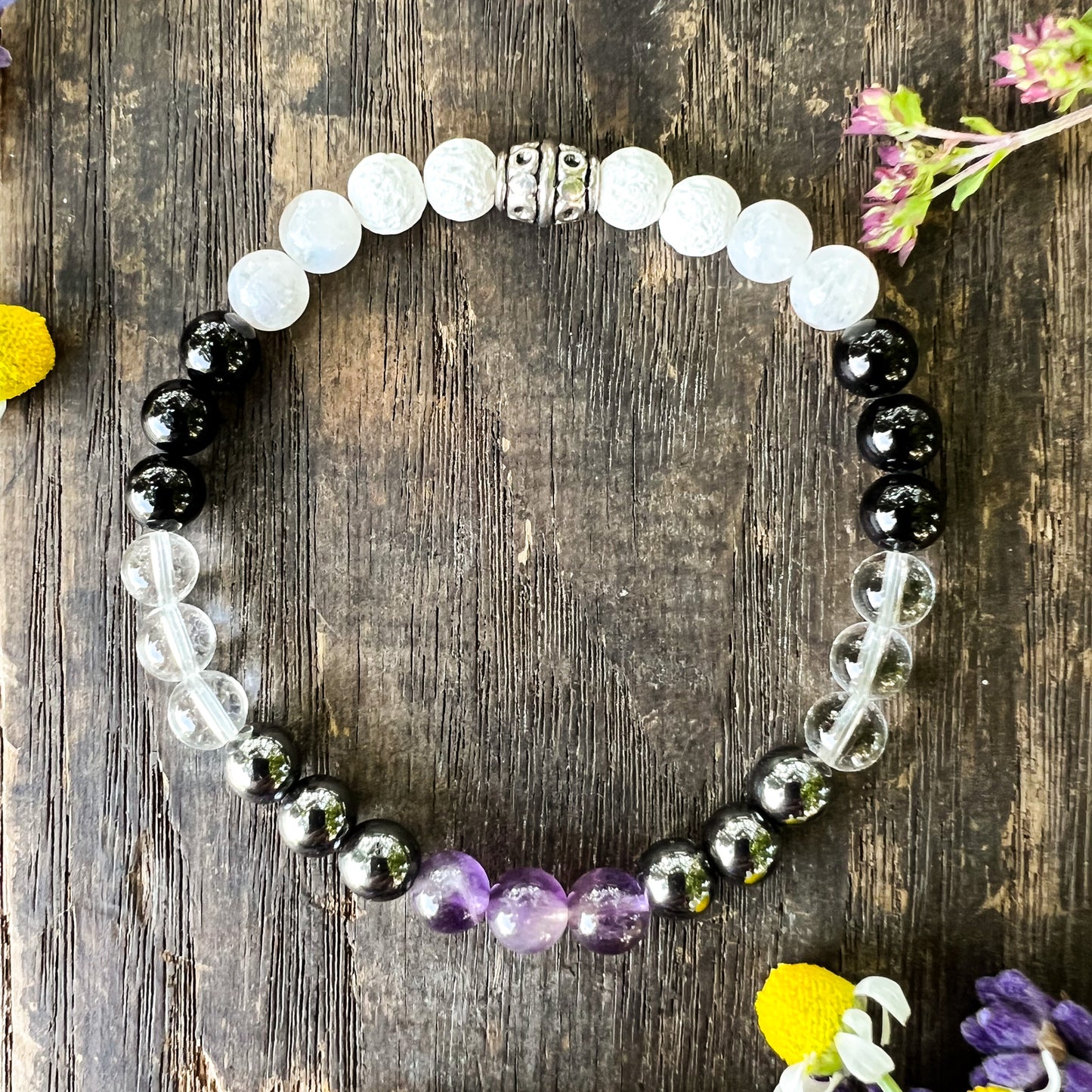 Empath Diffuser Bead Bracelet Size Medium - HSP Diffuser Bracelet - Aromatherapy Diffuser Bracelet - Lava Bead Bracelet - Empath Jewelry - Highly Sensitive Person Bracelet
