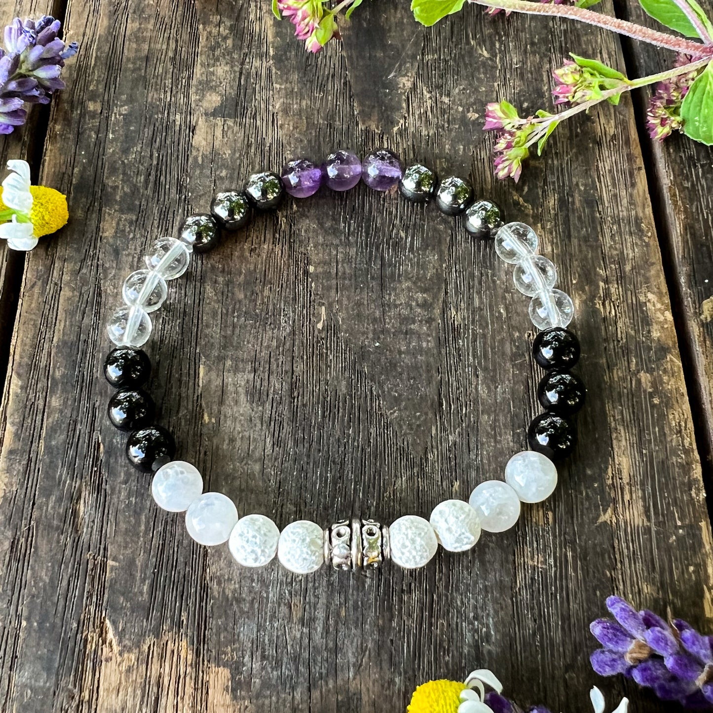 Empath Diffuser Bead Bracelet Size Medium - HSP Diffuser Bracelet - Aromatherapy Diffuser Bracelet - Lava Bead Bracelet - Empath Jewelry - Highly Sensitive Person Bracelet