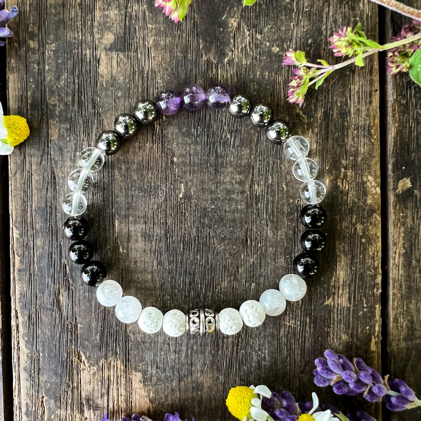 Empath Diffuser Bead Bracelet Size Medium - HSP Diffuser Bracelet - Aromatherapy Diffuser Bracelet - Lava Bead Bracelet - Empath Jewelry - Highly Sensitive Person Bracelet