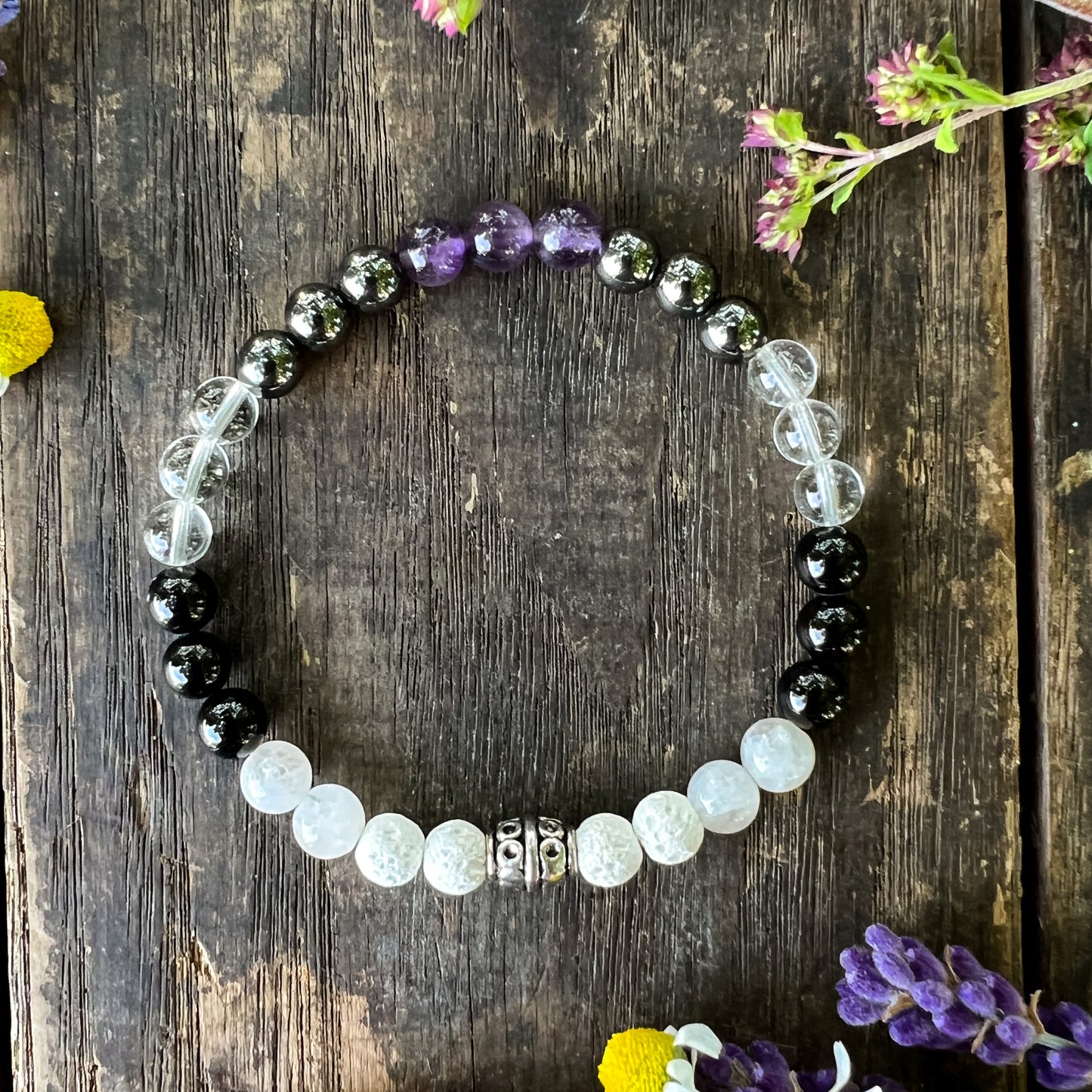 Empath Diffuser Bead Bracelet Size Medium - HSP Diffuser Bracelet - Aromatherapy Diffuser Bracelet - Lava Bead Bracelet - Empath Jewelry - Highly Sensitive Person Bracelet