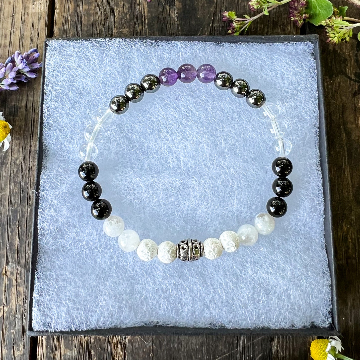 Empath Diffuser Bead Bracelet Size Medium - HSP Diffuser Bracelet - Aromatherapy Diffuser Bracelet - Lava Bead Bracelet - Empath Jewelry - Highly Sensitive Person Bracelet