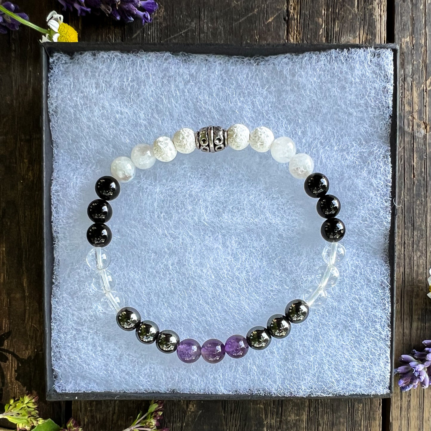 Empath Diffuser Bead Bracelet Size Medium - HSP Diffuser Bracelet - Aromatherapy Diffuser Bracelet - Lava Bead Bracelet - Empath Jewelry - Highly Sensitive Person Bracelet