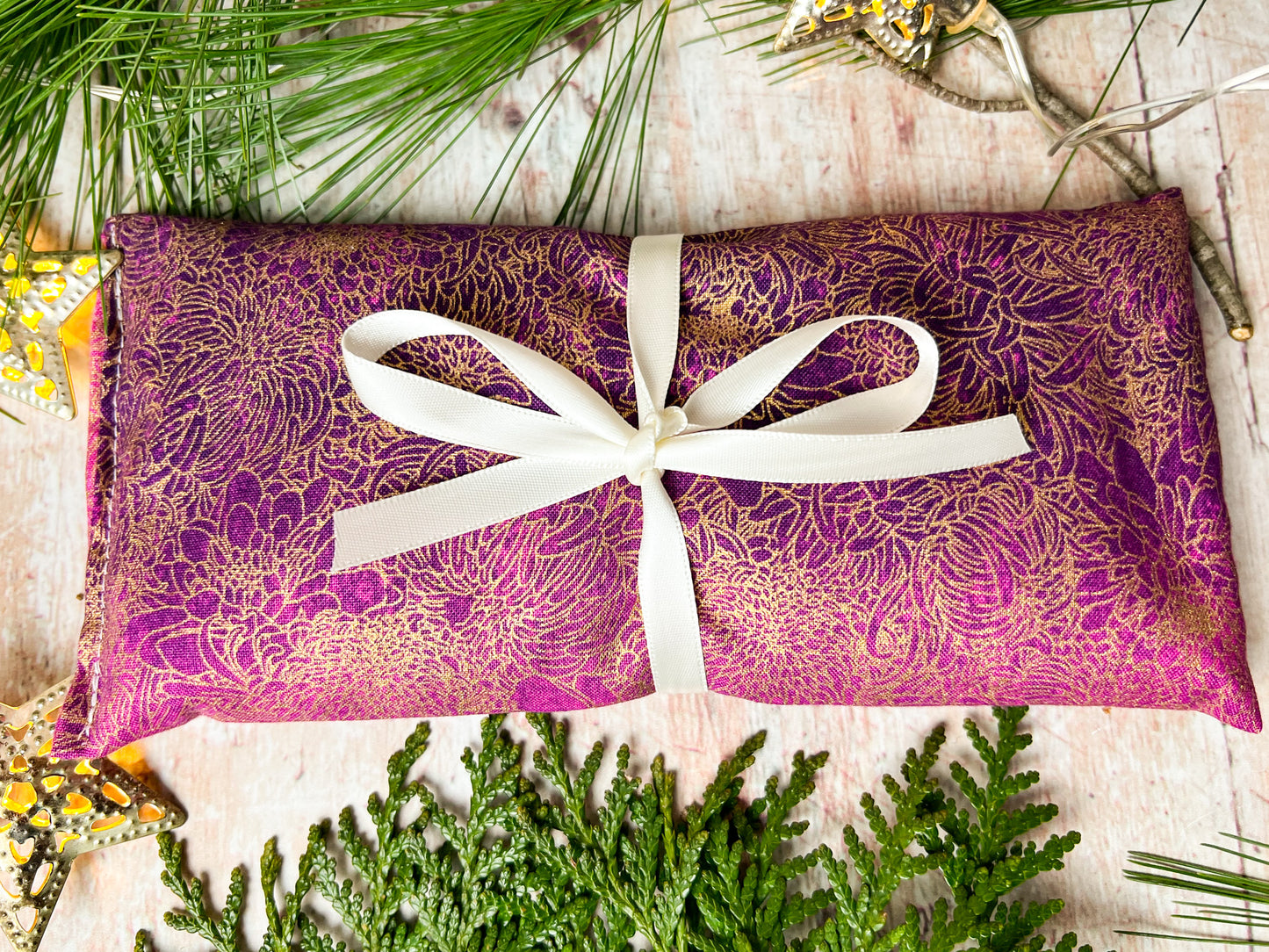 Flax and Lavender Eye Pillow for Headache Relief - Birthday Gift for Her - Friend Gift - Yoga Lover Gift