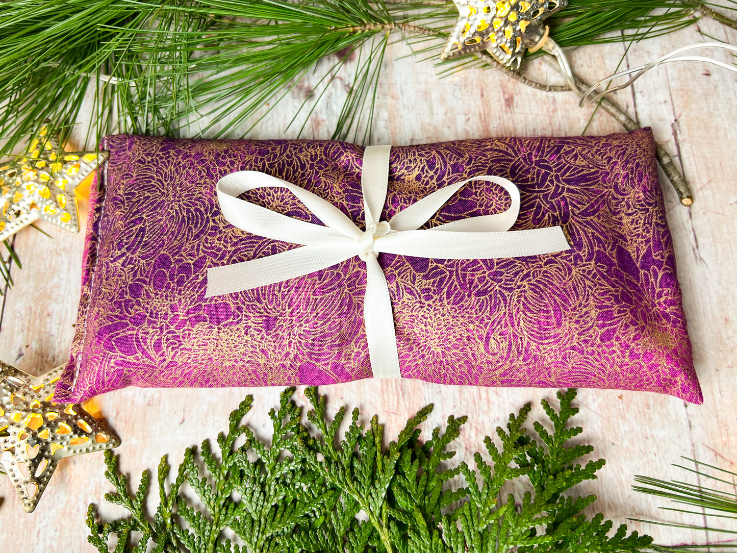Flax and Lavender Eye Pillow for Headache Relief - Birthday Gift for Her - Friend Gift - Yoga Lover Gift