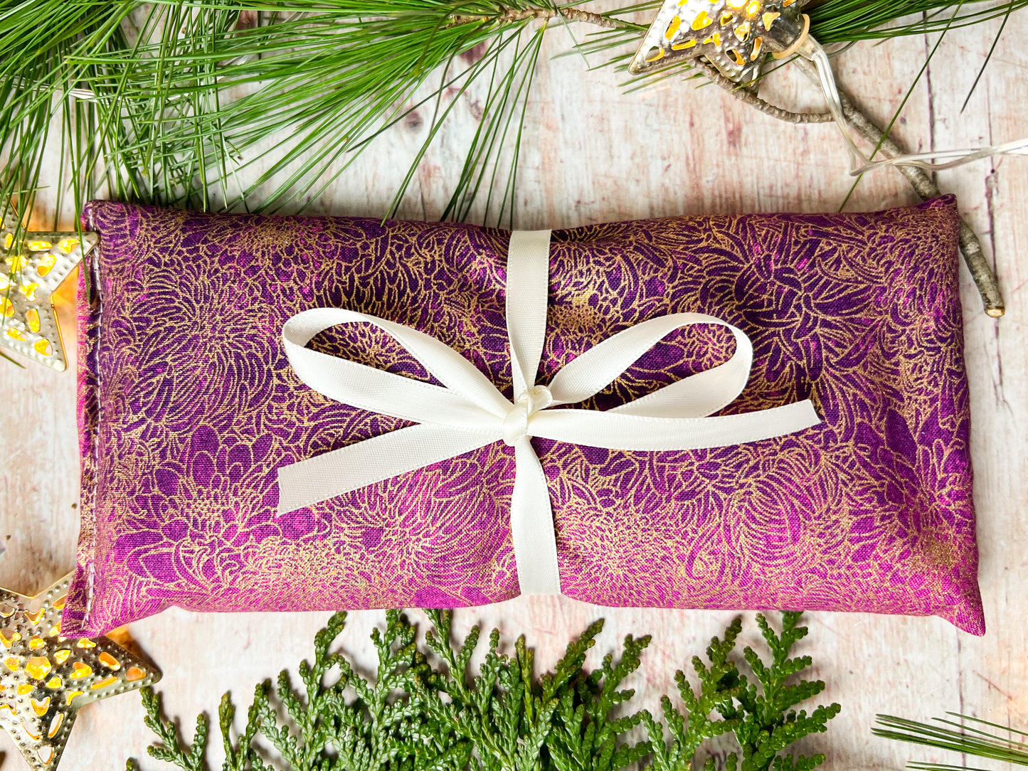 Flax and Lavender Eye Pillow for Headache Relief - Birthday Gift for Her - Friend Gift - Yoga Lover Gift