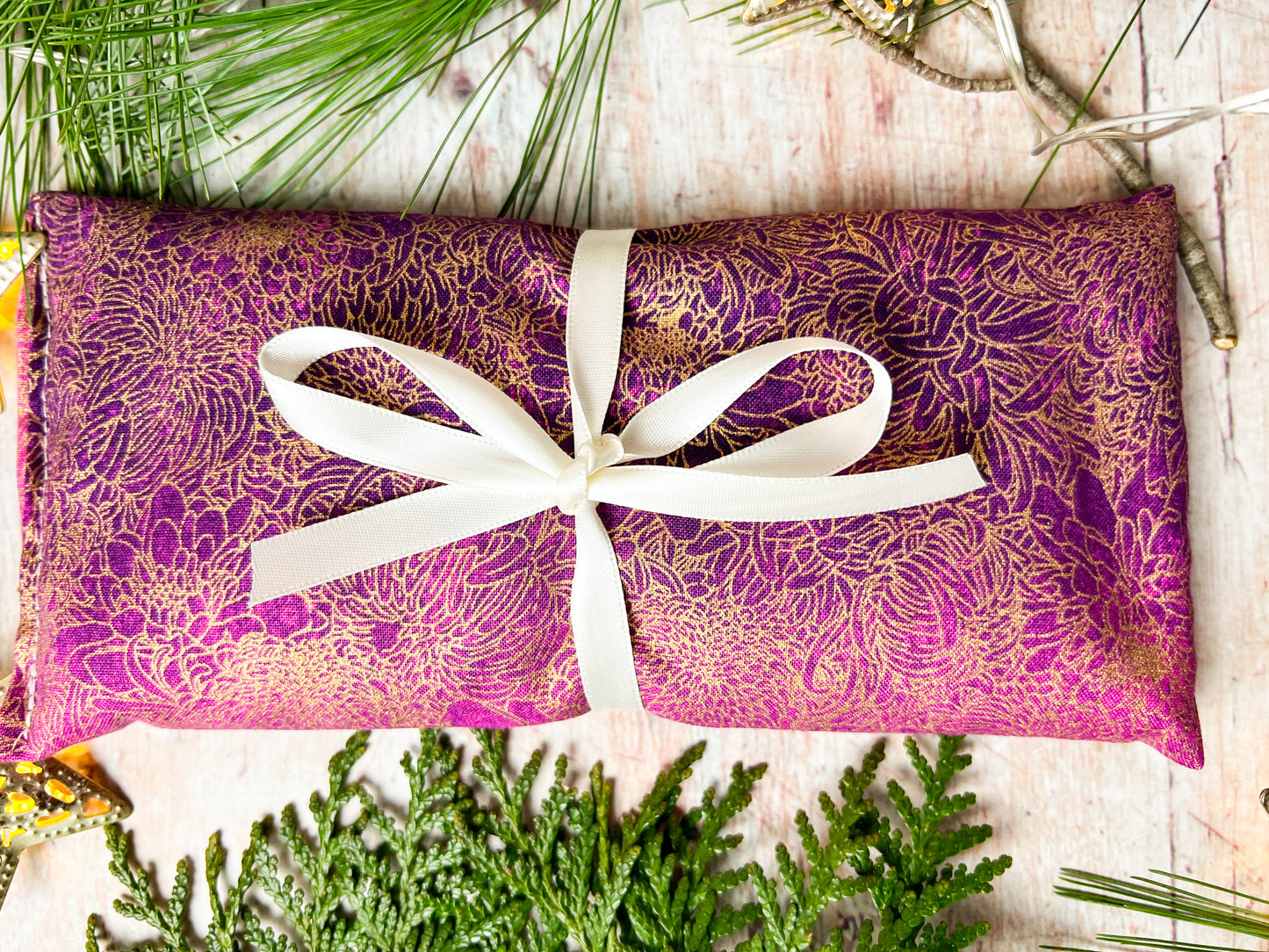 Flax and Lavender Eye Pillow for Headache Relief - Birthday Gift for Her - Friend Gift - Yoga Lover Gift