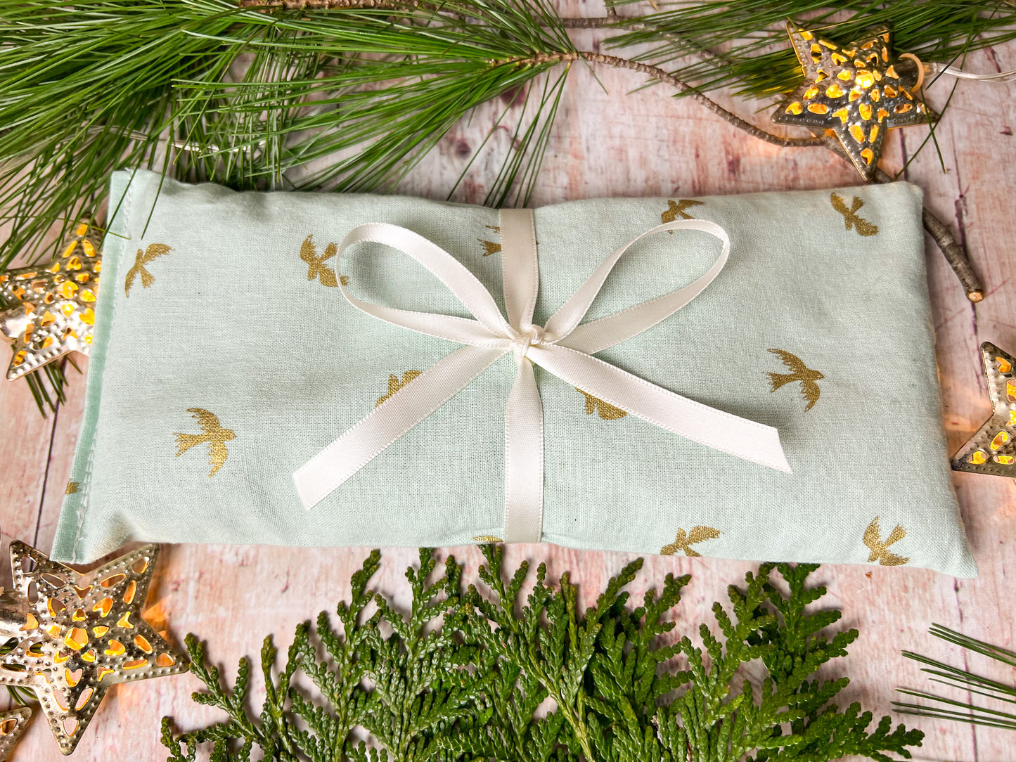 Flax and Lavender Eye Pillow for Yoga and Meditation