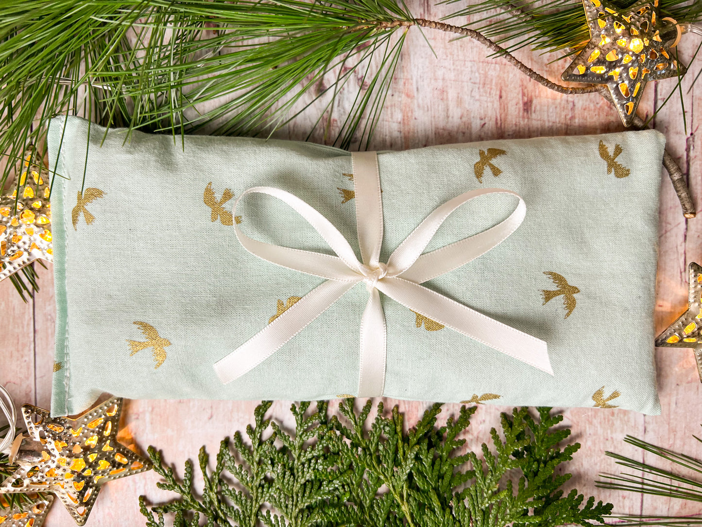 Flax and Lavender Eye Pillow for Yoga and Meditation