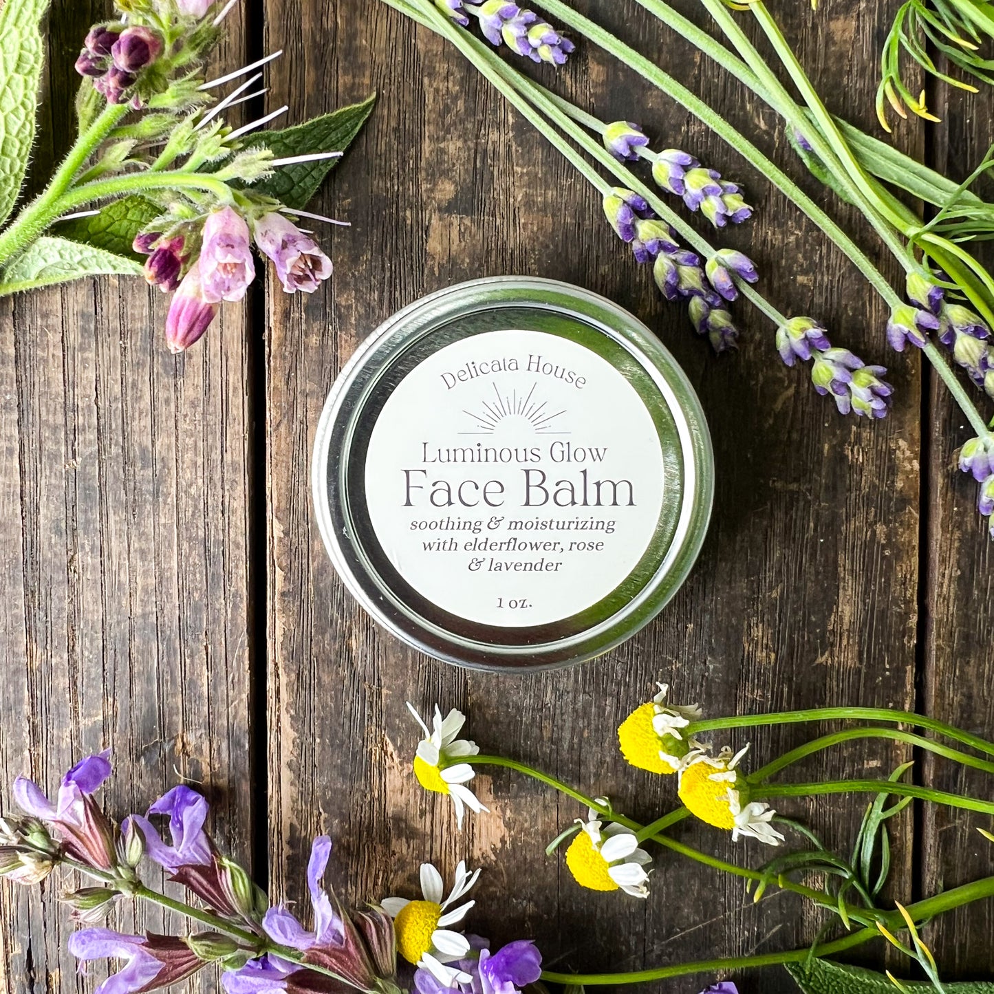 Luminous Glow Face Balm - 1 oz. - Balm for Dry, Chapped or Sensitive Skin - Moisturizing, Replenishing Face Balm