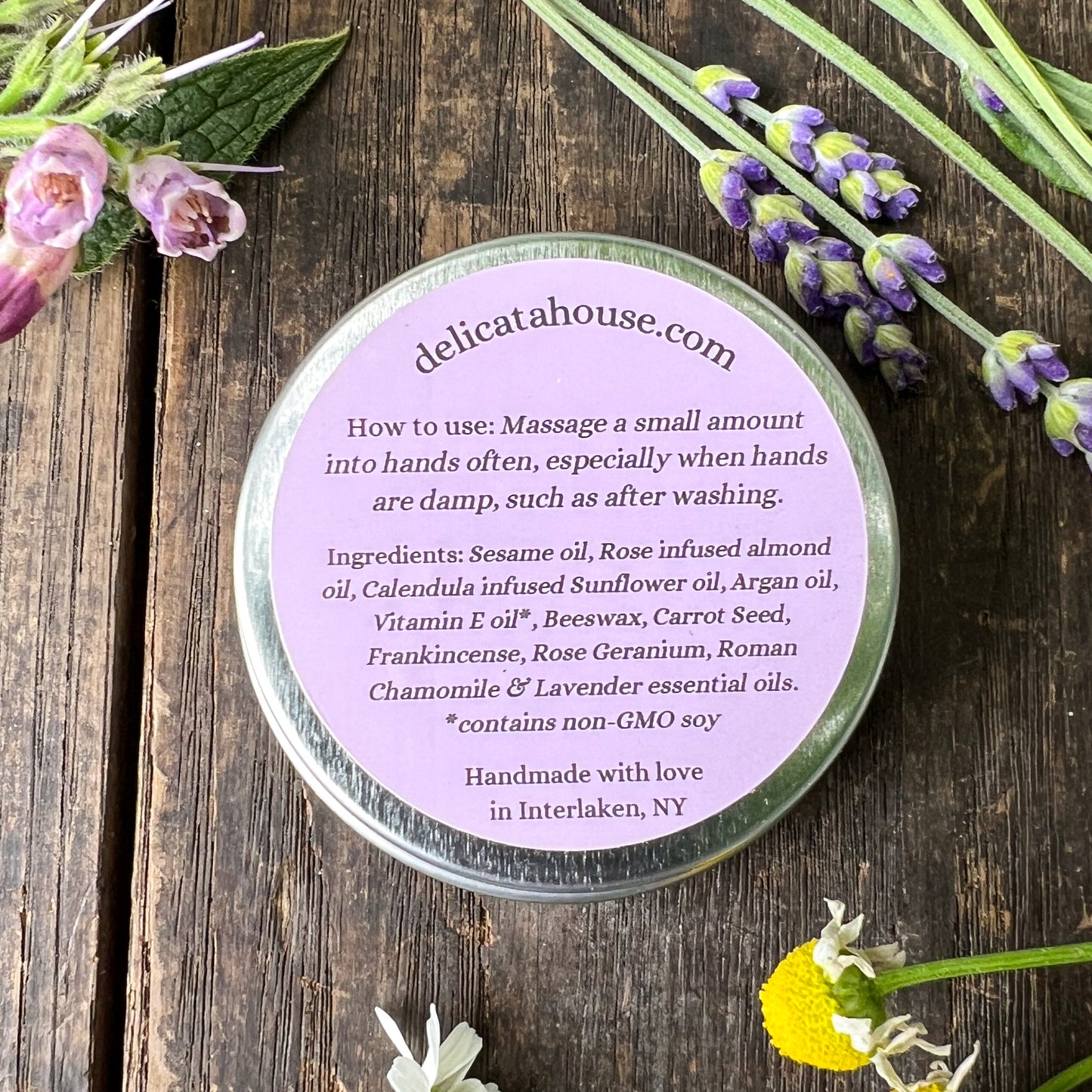 Healing Hand Balm - 1 oz. - Balm for Dry, Chapped Skin - Moisturizing Hand Balm - with Argan Oil + Vitamin E, Carrot Seed, Frankincense, and Rose Geranium Essential Oils