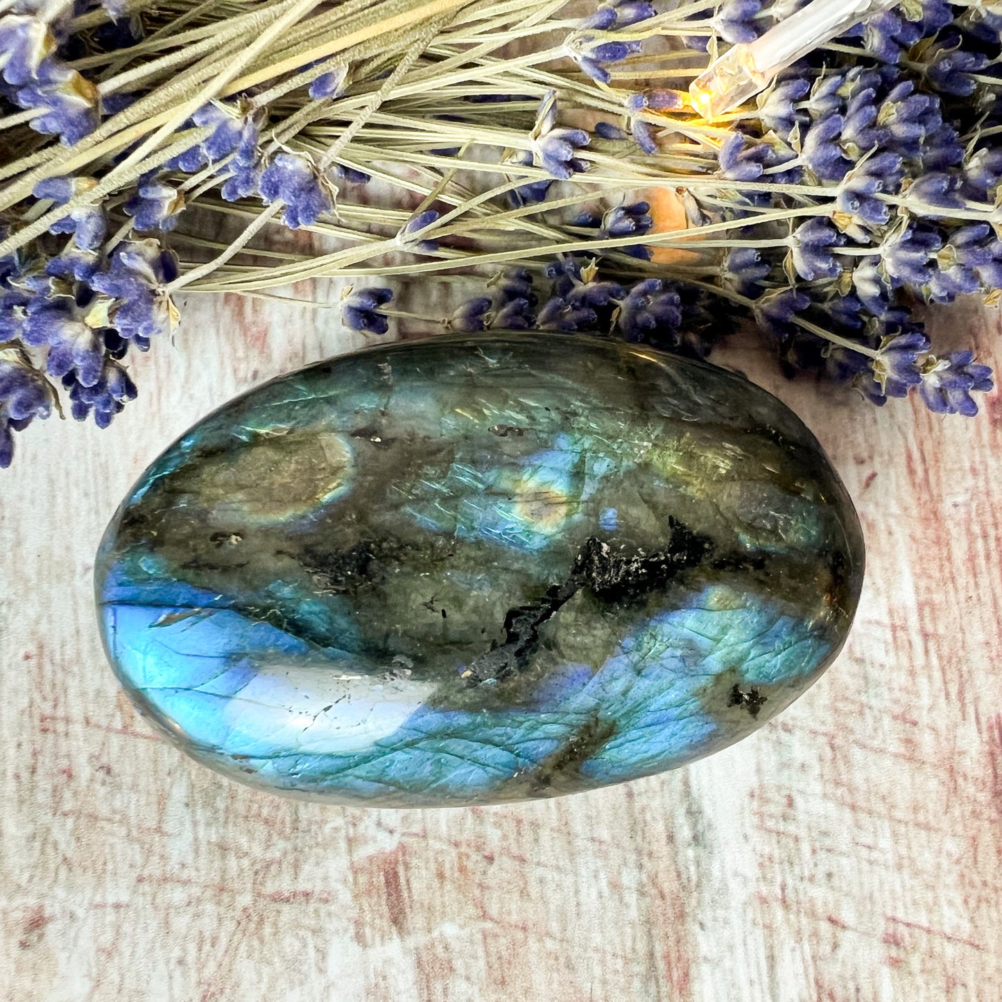 Labradorite Palm Stone - Crystal for communication
