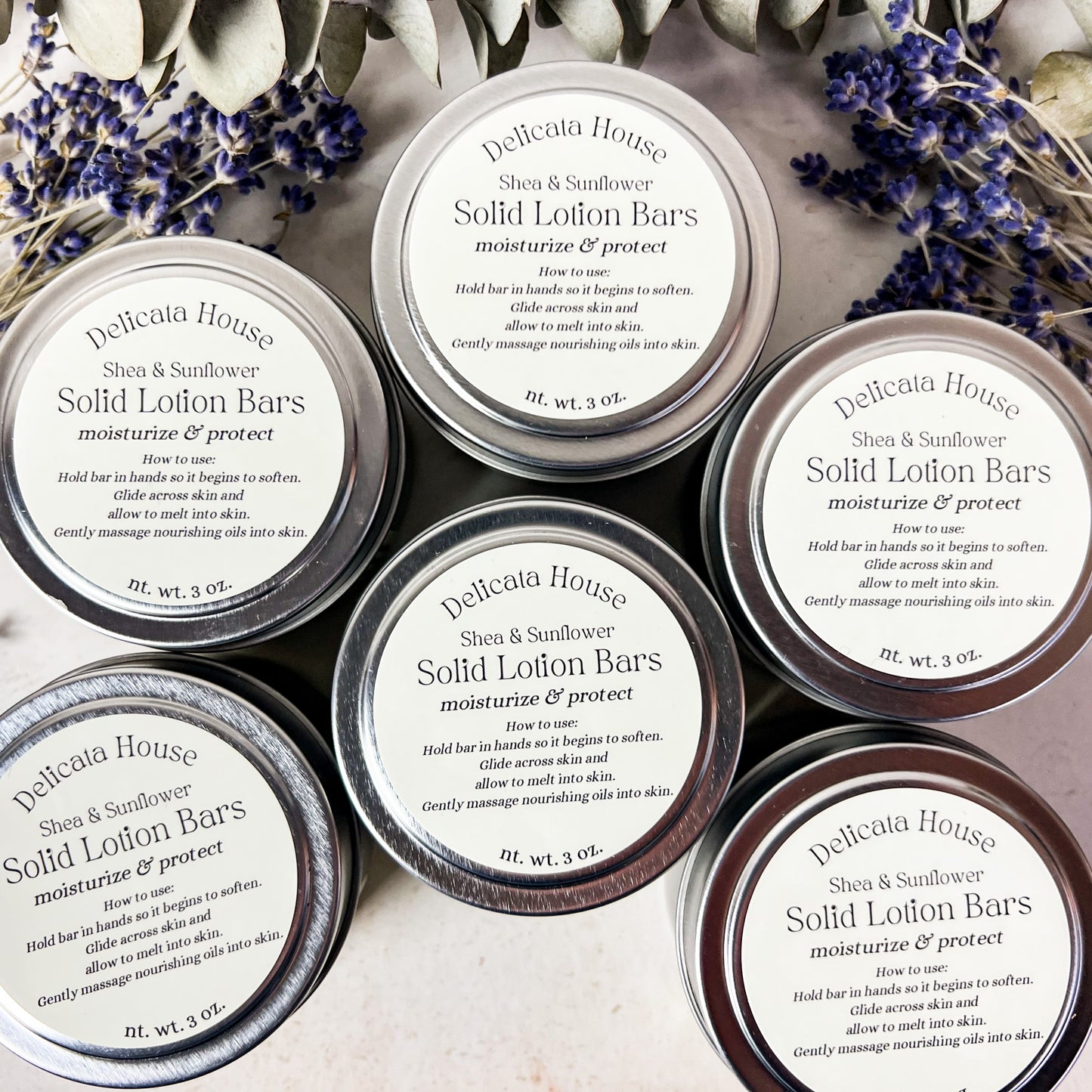 Lotion Bars - Solid Lotion Bars - Shea and Sunflower Lotion Bars - Nourishing & Moisturizing - For Hands & Body
