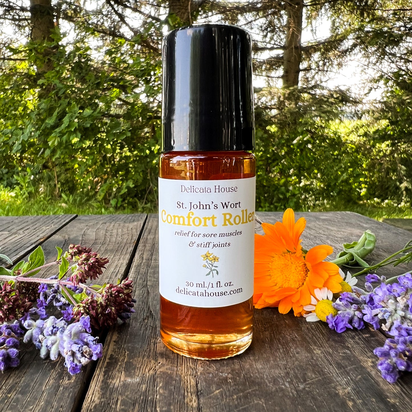 St. John's Wort Comfort Roller - Relief for Sore Muscles & Stiff Joints - Natural Pain Relief