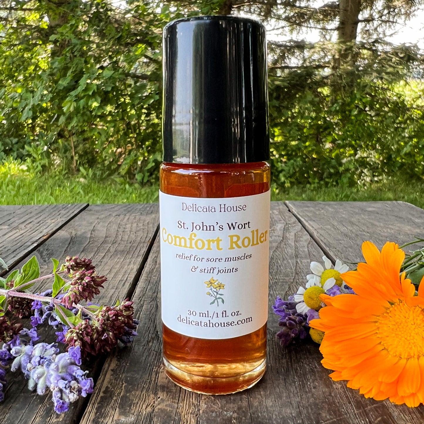 St. John's Wort Comfort Roller - Relief for Sore Muscles & Stiff Joints - Natural Pain Relief