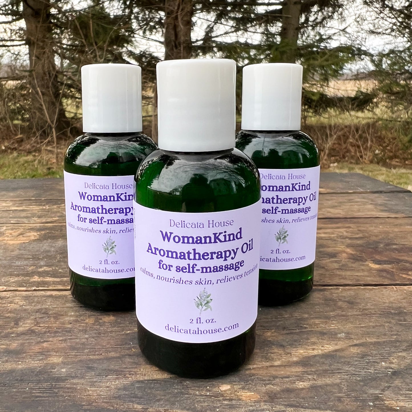 Massage Oil - WomanKind Aromatherapy Self-Massage Oil - PMS Massage Oil - Abhyanga Oil - Menopause Massage Oil