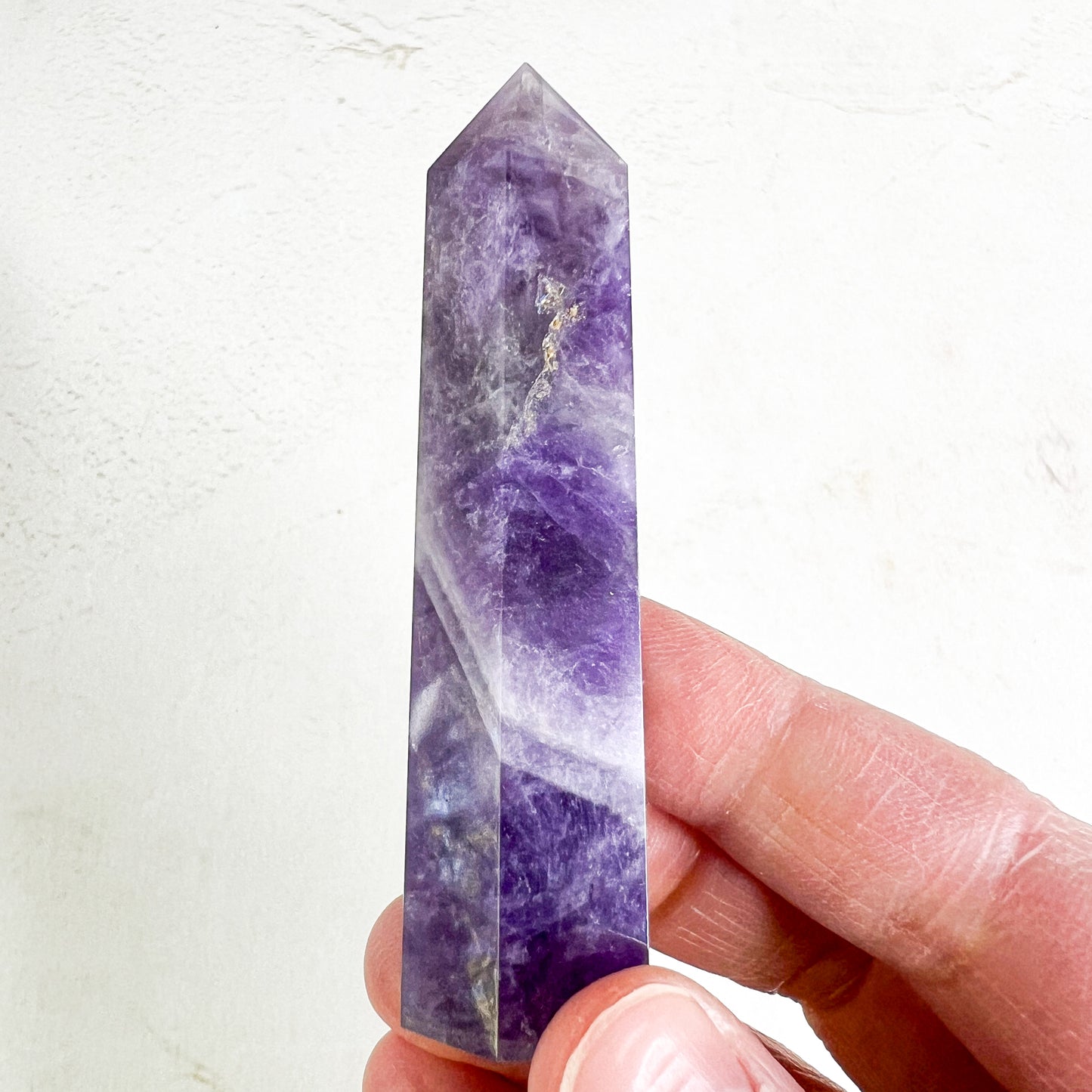 Chevron Amethyst Crystal Tower - Amethyst for Dreams - Crystal Energy Healing - Crystal Sleep Aid