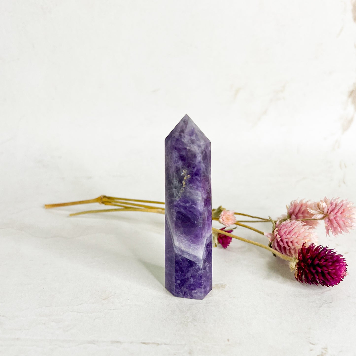 Chevron Amethyst Crystal Tower - Amethyst for Dreams - Crystal Energy Healing - Crystal Sleep Aid