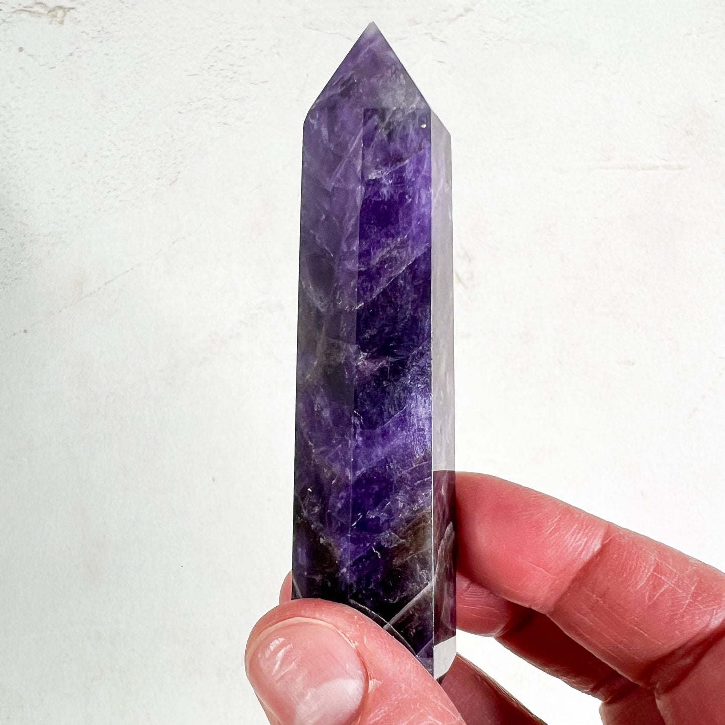 Chevron Amethyst Crystal Tower - Amethyst for Dreams - Crystal Energy Healing - Crystal Sleep Aid