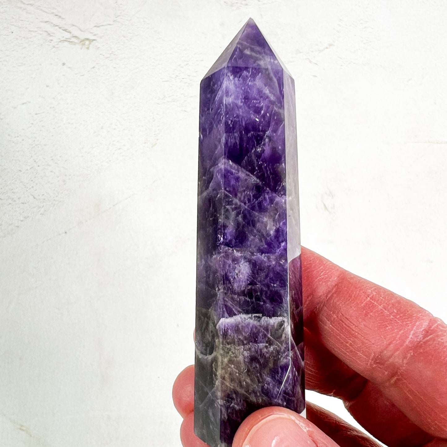 Chevron Amethyst Crystal Tower - Amethyst for Dreams - Crystal Energy Healing - Crystal Sleep Aid