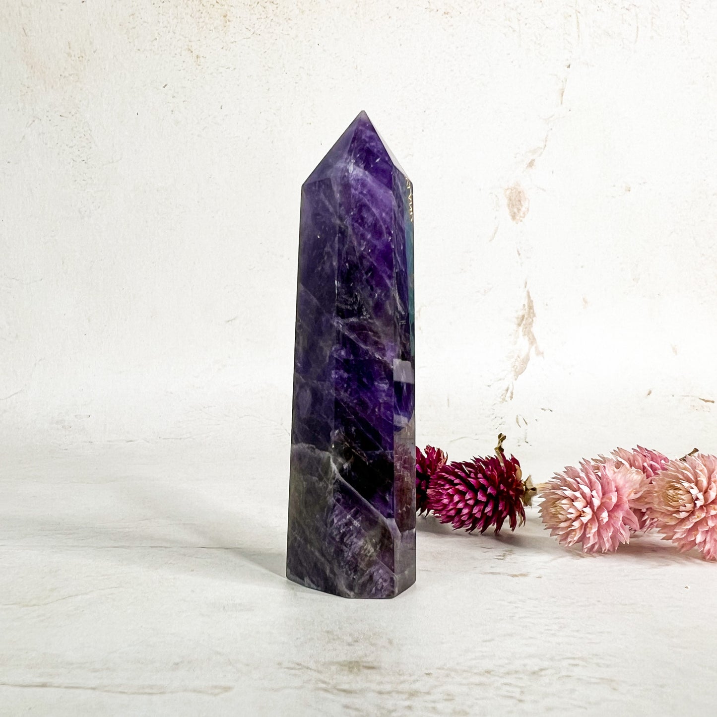 Chevron Amethyst Crystal Tower - Amethyst for Dreams - Crystal Energy Healing - Crystal Sleep Aid