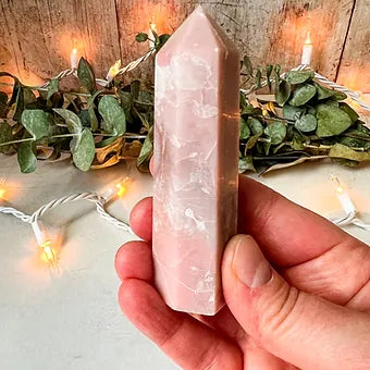 Pink Opal Crystal Tower - Nurturing Crystal - Stone for Sleep