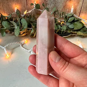 Pink Opal Crystal Tower - Nurturing Crystal - Stone for Sleep