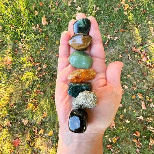 Abundance and Good Fortune Crystal Set - Good Luck Crystals - Root Chakra Crystals