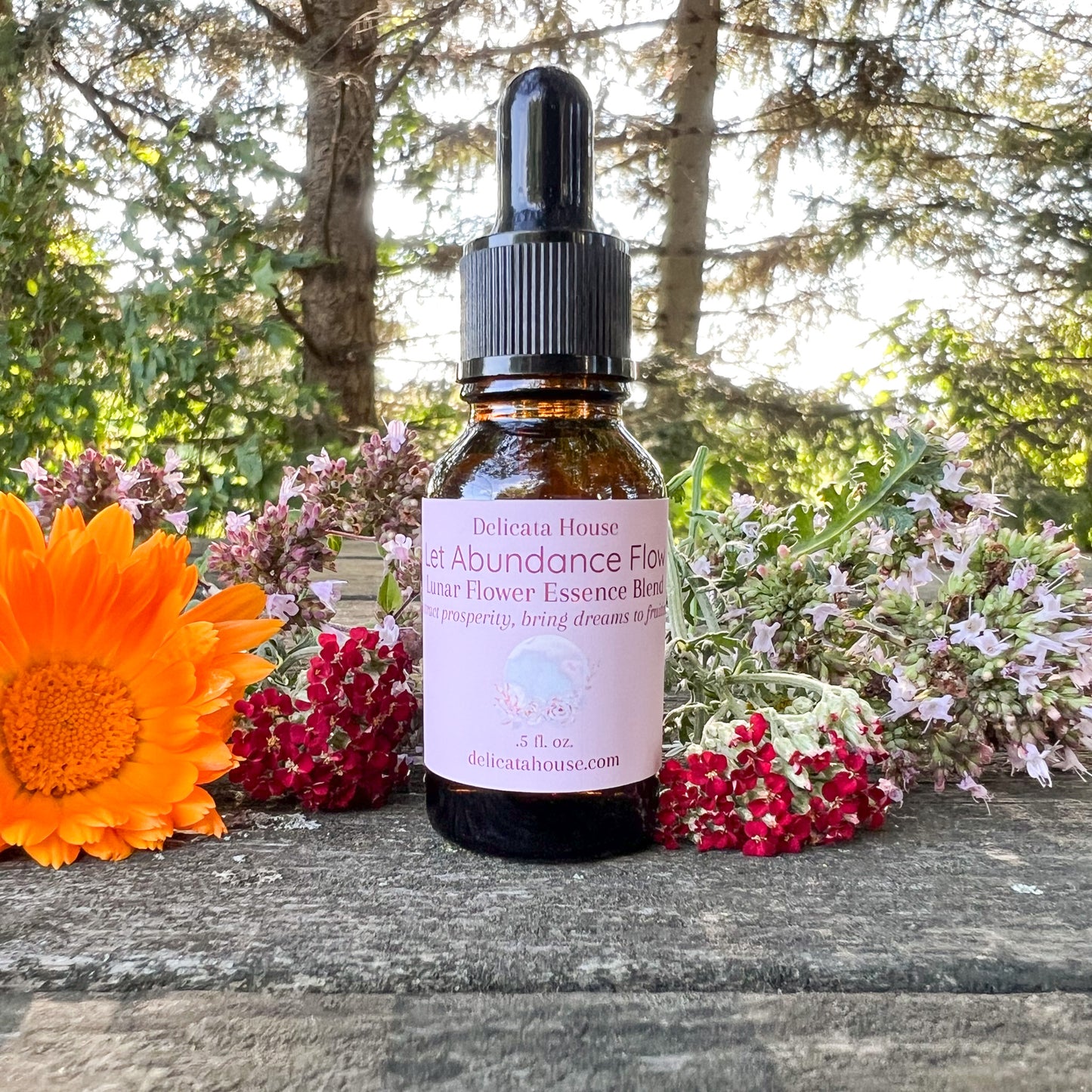 Let Abundance Flow Lunar Flower Essence Blend - attract prosperity, bring dreams to fruition