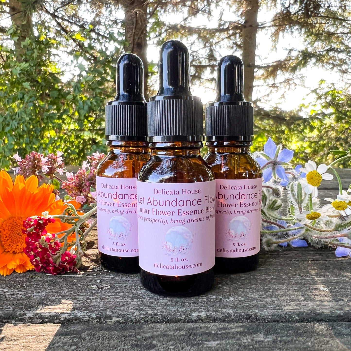 Let Abundance Flow Lunar Flower Essence Blend - attract prosperity, bring dreams to fruition