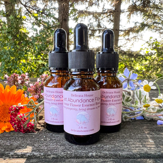 Let Abundance Flow Lunar Flower Essence Blend - attract prosperity, bring dreams to fruition