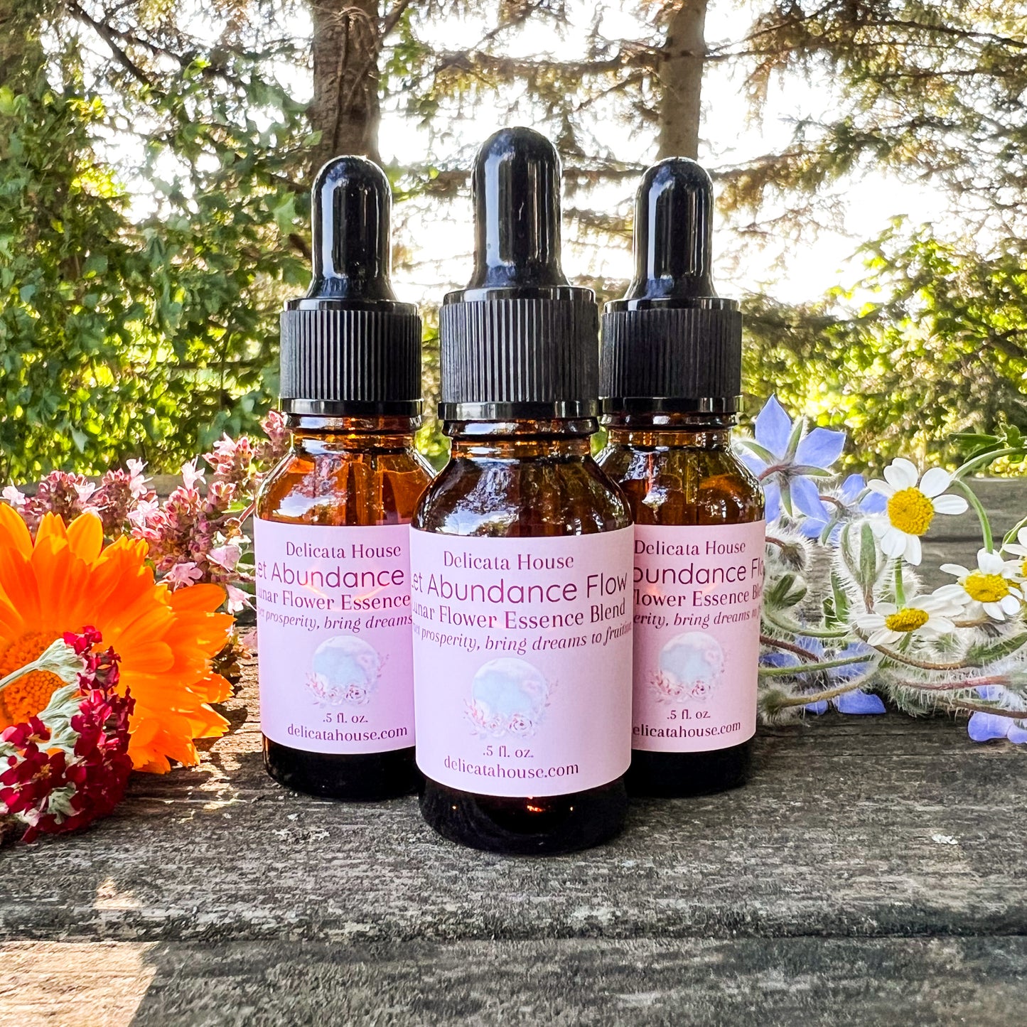 Let Abundance Flow Lunar Flower Essence Blend - attract prosperity, bring dreams to fruition