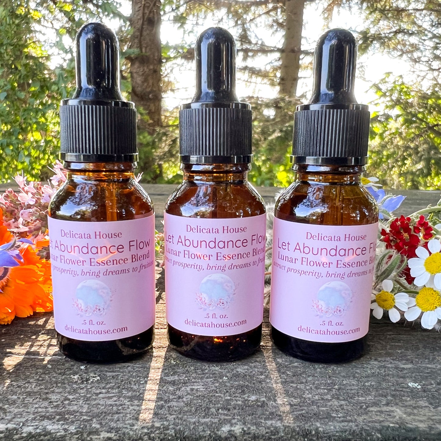 Let Abundance Flow Lunar Flower Essence Blend - attract prosperity, bring dreams to fruition