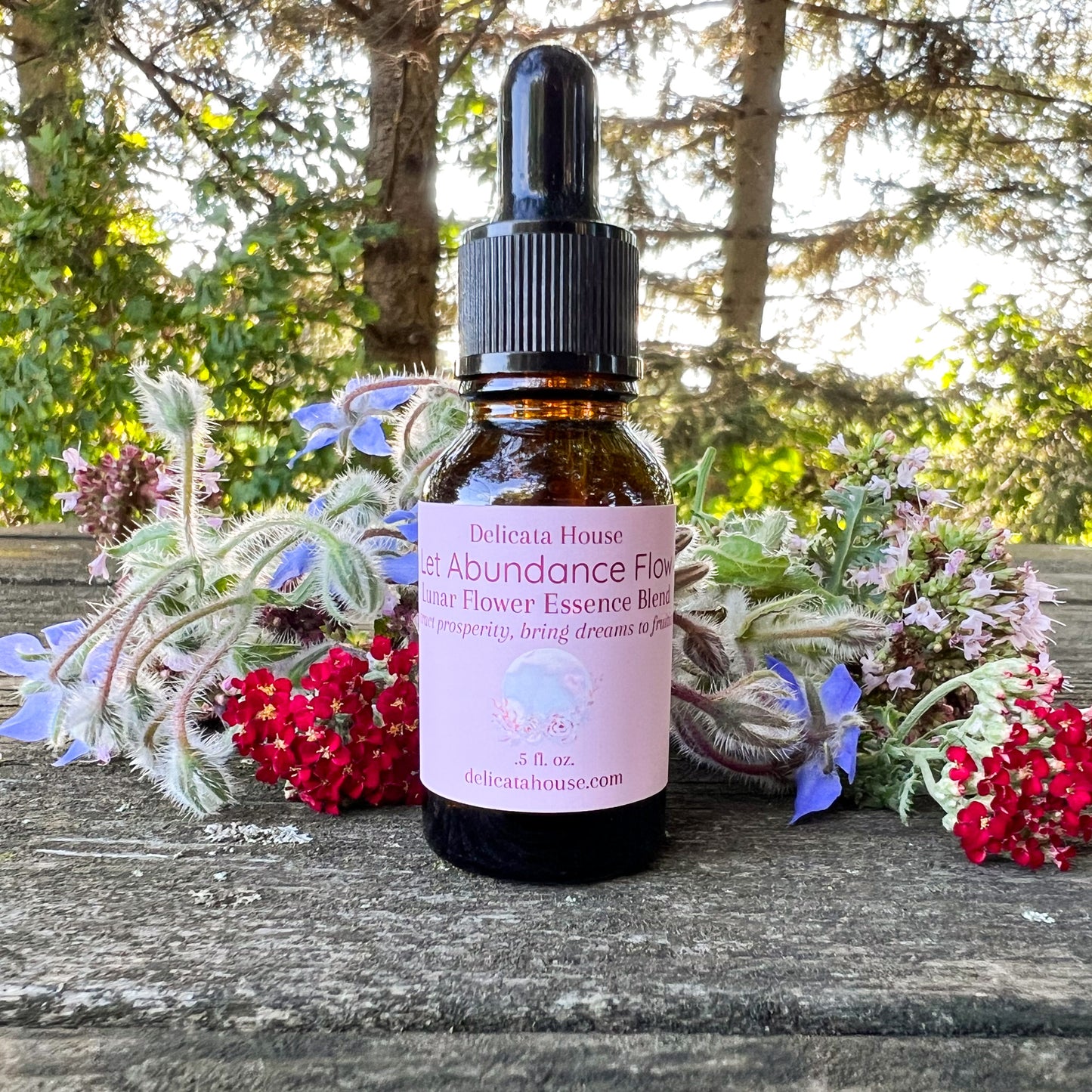 Let Abundance Flow Lunar Flower Essence Blend - attract prosperity, bring dreams to fruition