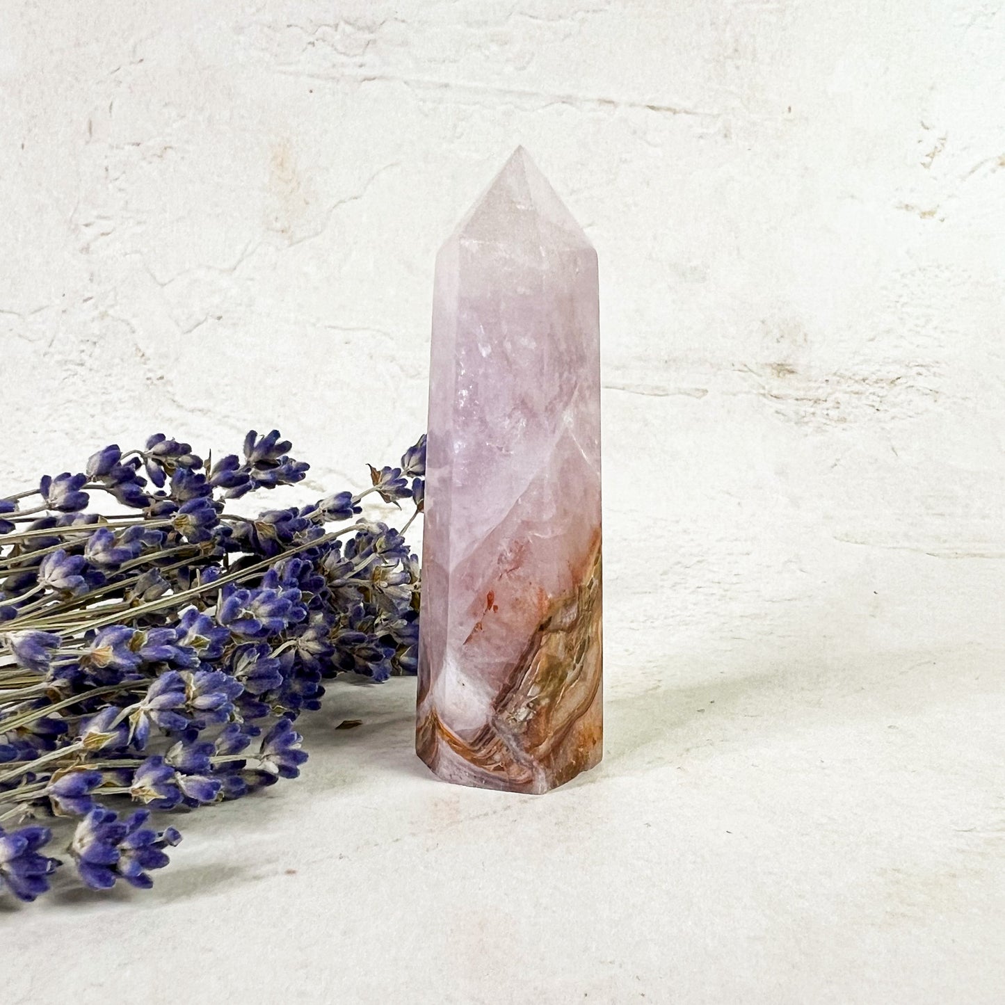 RARE Natural Amethyst Lace Agate Crystal Tower