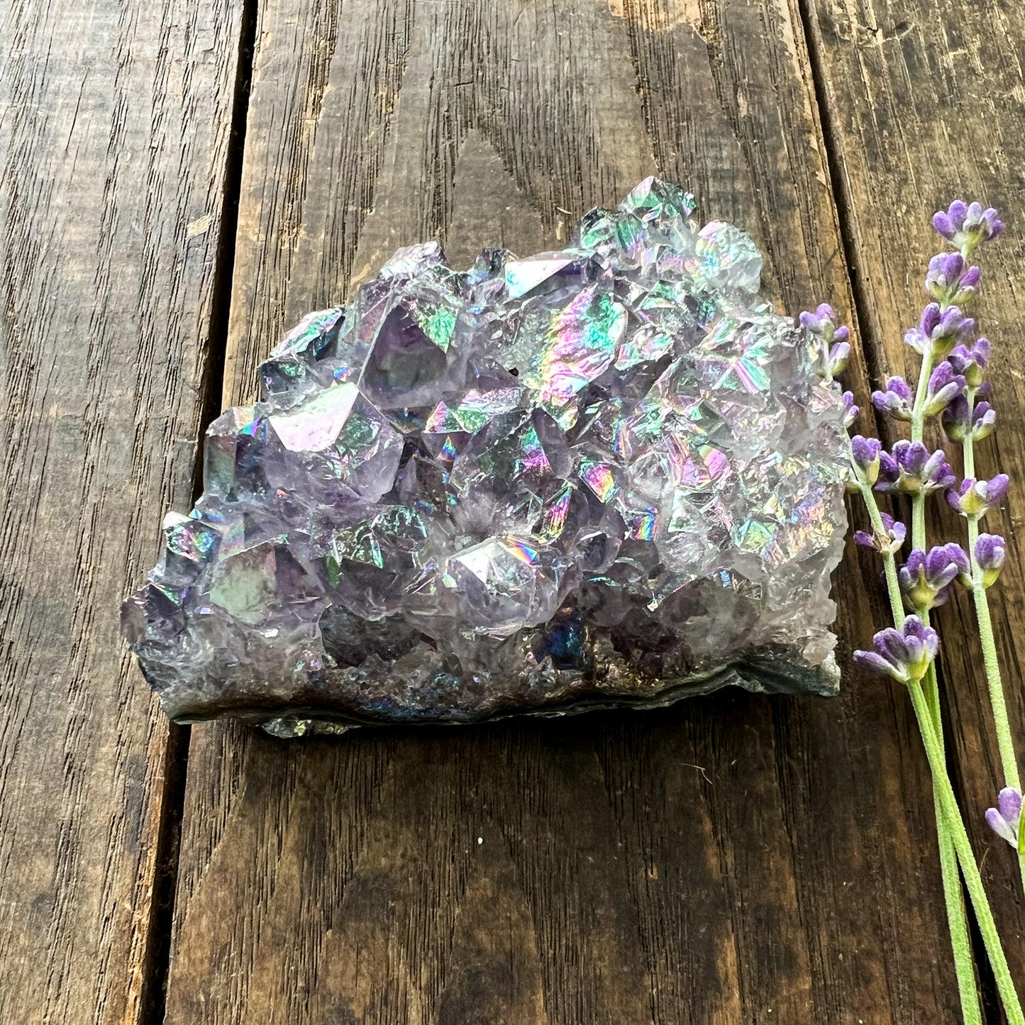 Angel Aura Amethyst Cluster - Crystal Gift - Crystal Healing -Third Eye Healing - Crown Chakra Healing