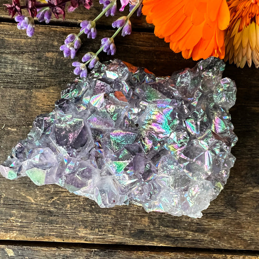 Angel Aura Amethyst Cluster - Crystal Gift - Crystal Healing -Third Eye Healing - Crown Chakra Healing