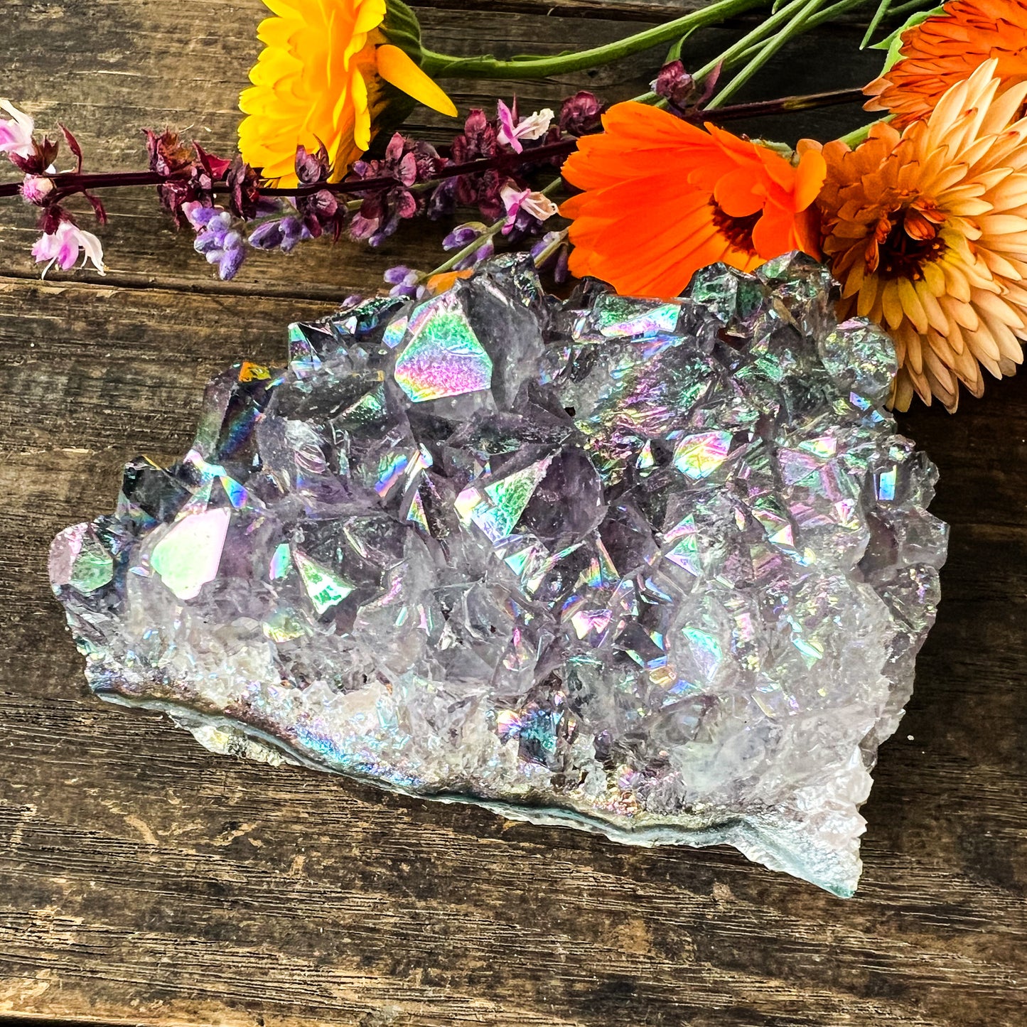 Angel Aura Amethyst Cluster - Crystal Gift - Crystal Healing -Third Eye Healing - Crown Chakra Healing