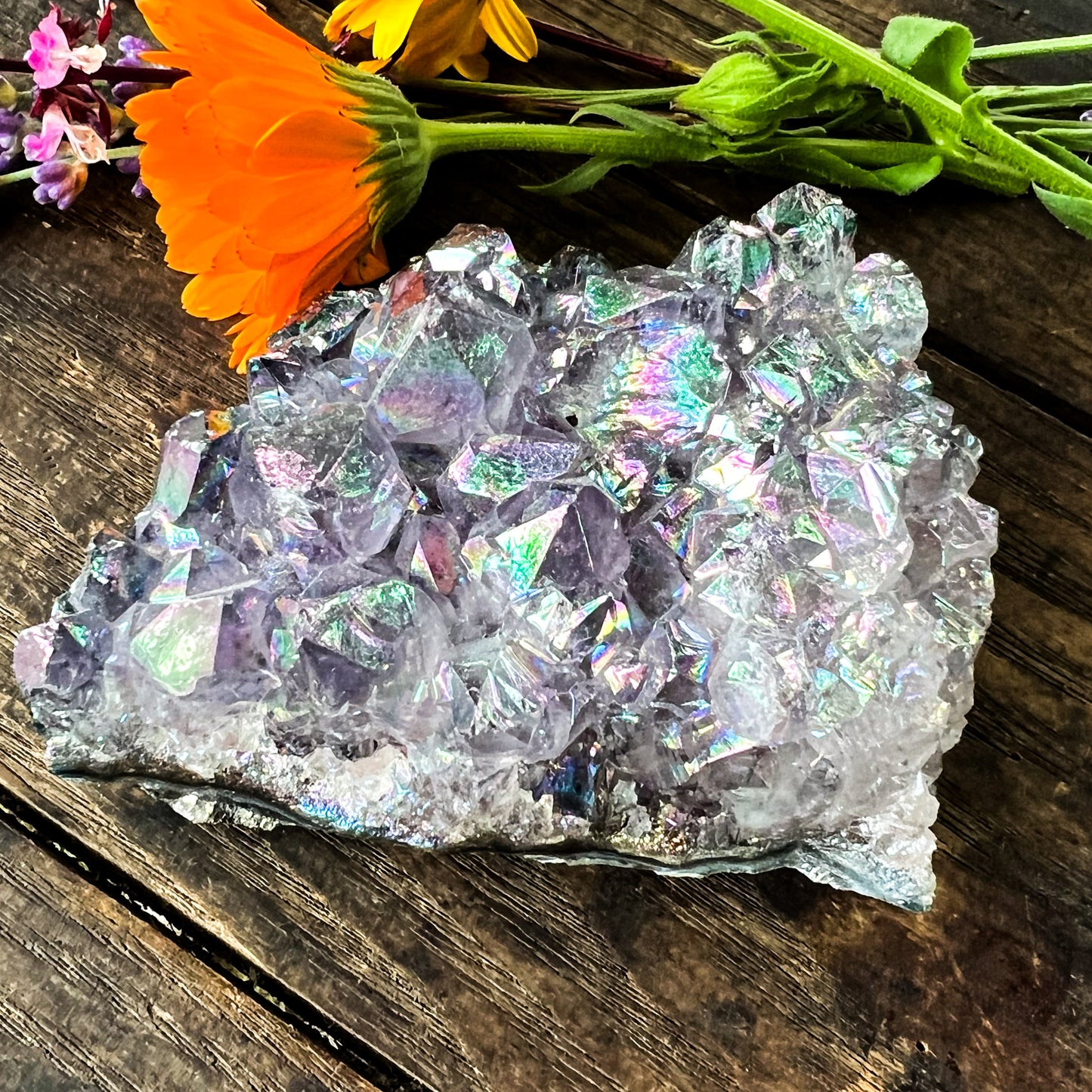 Angel Aura Amethyst Cluster - Crystal Gift - Crystal Healing -Third Eye Healing - Crown Chakra Healing