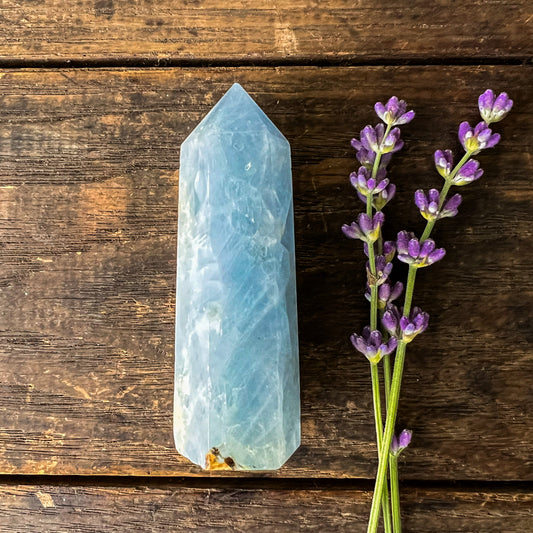 Blue Calcite Tower - Crystal Tower - Soft Blue Calcite Points - Crystal Healing - Energy Healing