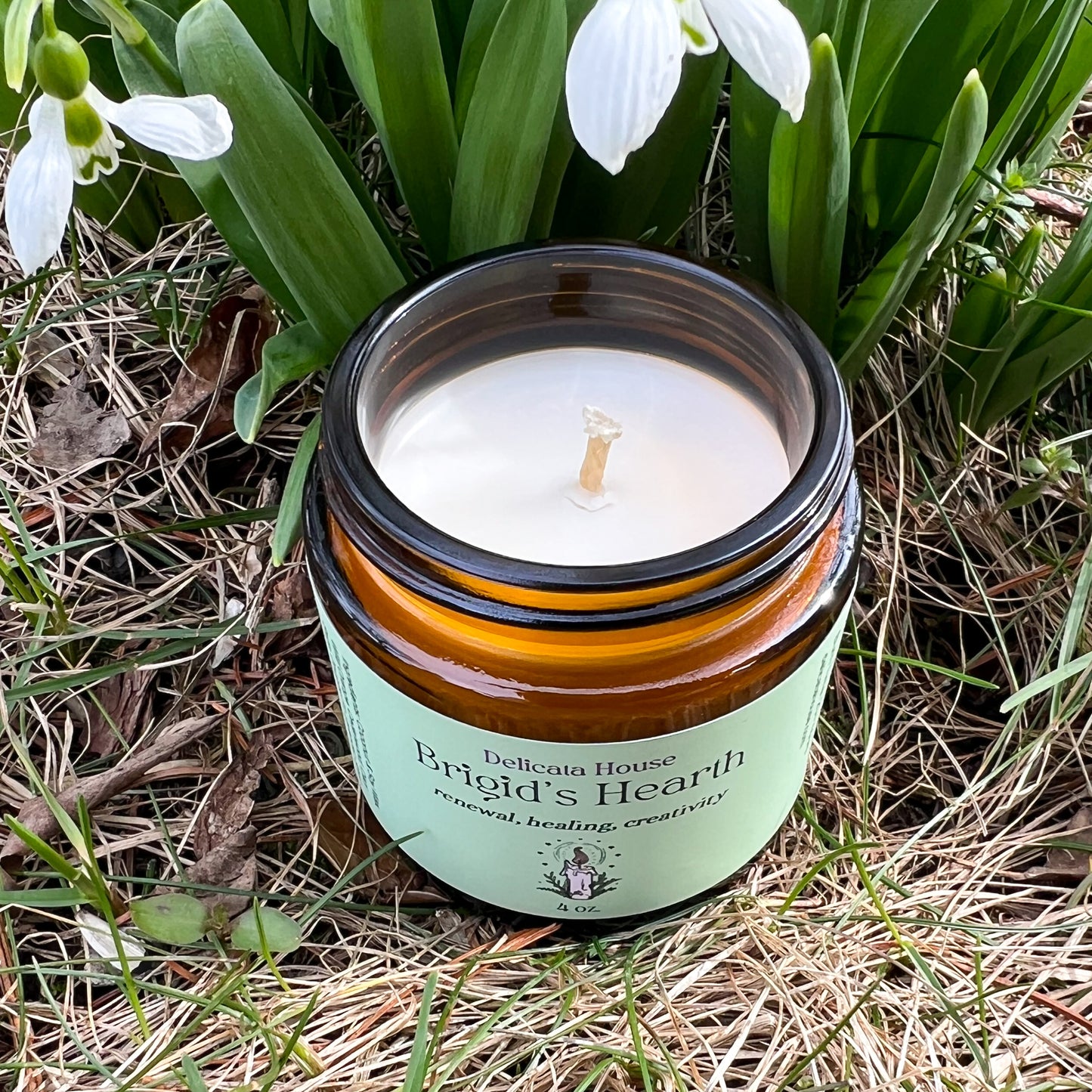 Brigid's Hearth Candle - Sacred Feminine Candle - Phthalate Free Candle - Vegan Candle - Coconut Soy Wax Candle - Hand-poured Candle