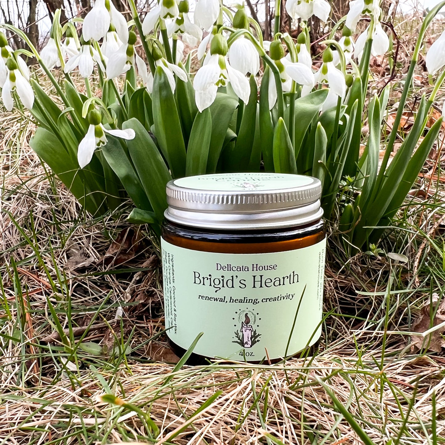 Brigid's Hearth Candle - Sacred Feminine Candle - Phthalate Free Candle - Vegan Candle - Coconut Soy Wax Candle - Hand-poured Candle