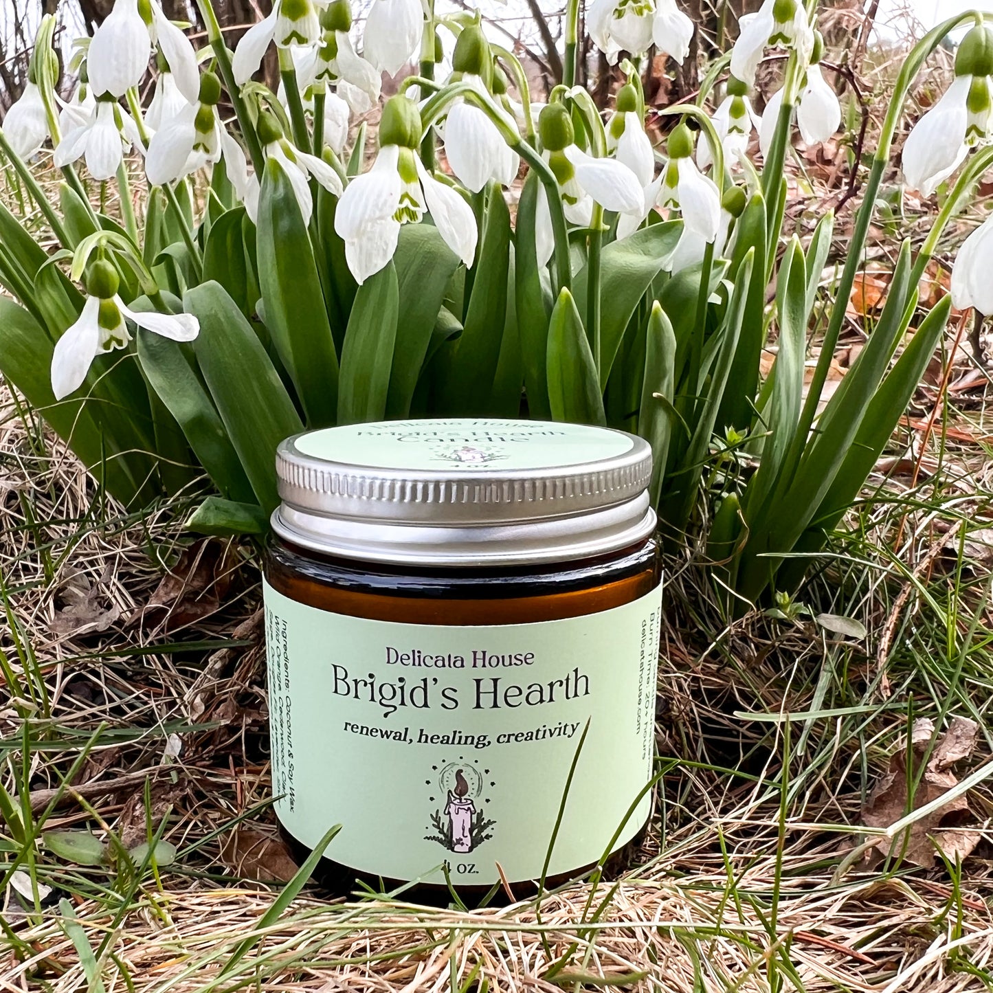 Brigid's Hearth Candle - Sacred Feminine Candle - Phthalate Free Candle - Vegan Candle - Coconut Soy Wax Candle - Hand-poured Candle